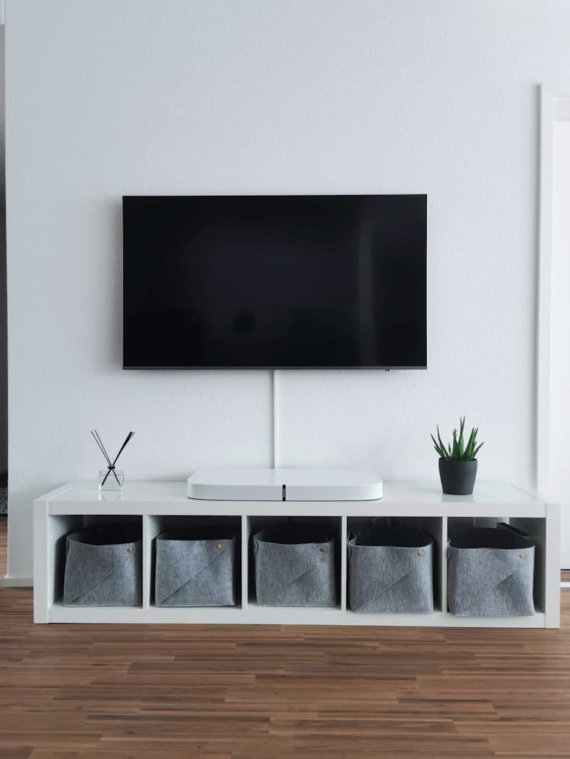 Tiled video wall panels showing content in control room
